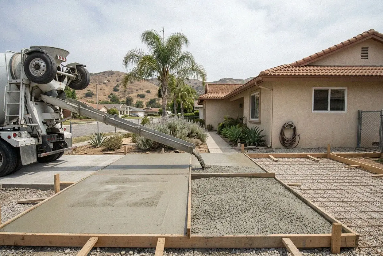 A new front walk and steps at a 1920s house near downtown La Habra